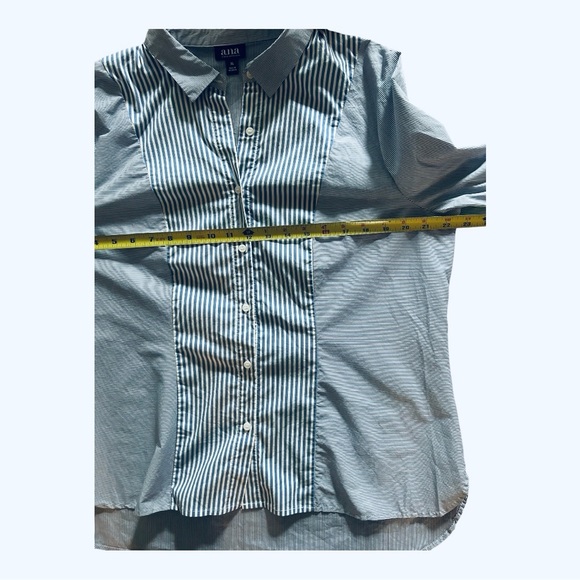 Ana striped button down flare sleeve top Size Xl - Picture 6 of 8